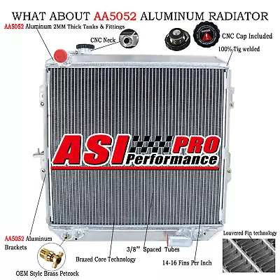 3 Row Aluminium Radiator For 88-97 TOYOTA HILUX LN106 LN107 LN111 DIESEL AT/MT • $229