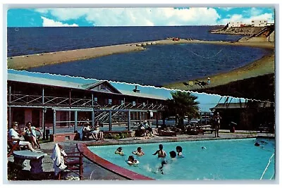 Corpus Christi Texas Postcard Motel Sea Ranch Poolside View 1960 Vintage Antique • $9.95