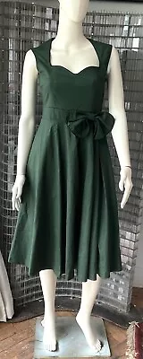 Lindy Bop Green Swing Lindy Hop Jive Balboa Shag Dress Vintage Style - S (UK10) • £15.95