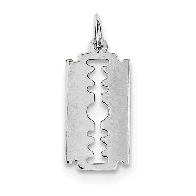 Sterling Silver Razor Blade Polished Charm QC3755 • $56.20