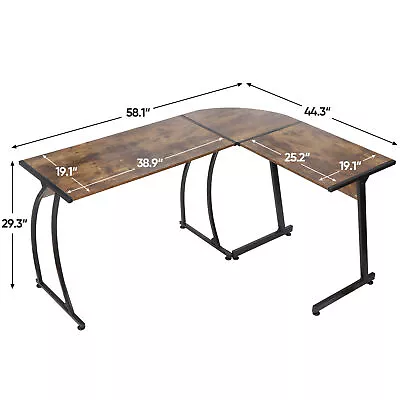 L Shaped Computer Gaming Corner Desk Laptop Study Writing Table Workstation Home • $56.99