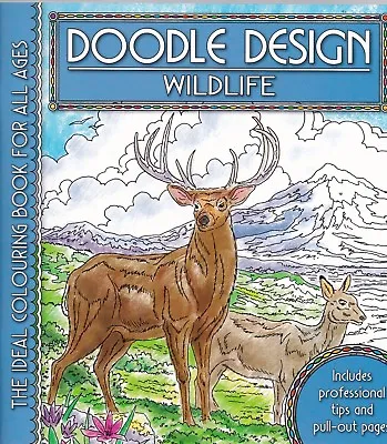 Wildlife Colouring Book - Doodle Design - Art Therapy New • £4.99