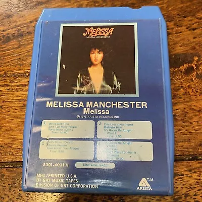 8 Track Tape Melissa Manchester Melissa • $9.95