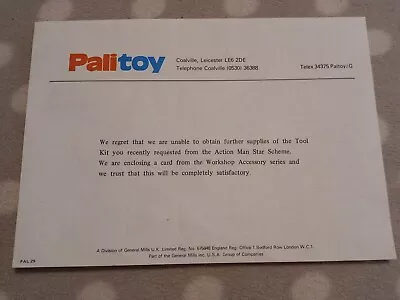 Vintage Action Man - PAL 29 Leaflet..mega Rare.. • £29