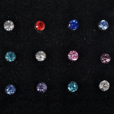 $4.38 • Buy 60x Crystal Rhinestone Nose Ring Bone Stud Stainless Steel Body Piercing Jewelry