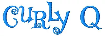 Curly Q Font Machine Embroidery 380 Designs On Multi-formatted CD In 5 Sizes • $9.99