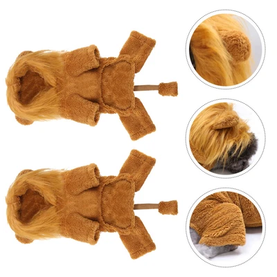 £9.36 • Buy 1pc Dog Dress Up Costumes Dog Jumpsuit Dog Lion Hoodie