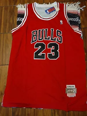 Vtg Hardwood Classics Chicago Bulls Michael Jordan #23 NBA Jersey 56 2x Red/Blk • $155