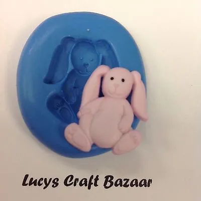 Silicone Mould New Baby Rabbit Toy Sugarcraft Cake Decorating Topper Sculpey Ice • £2.90
