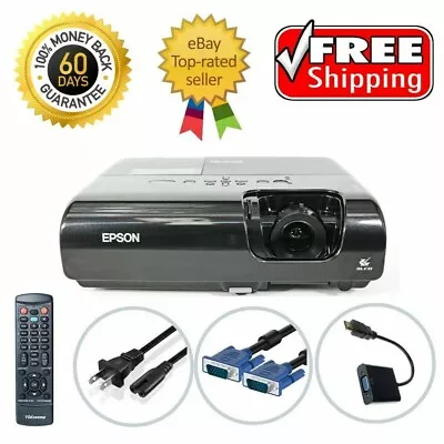 Epson PowerLite 77C 3LCD Projector Refurbished HD 1080i HDMI W/adapter • $108.80