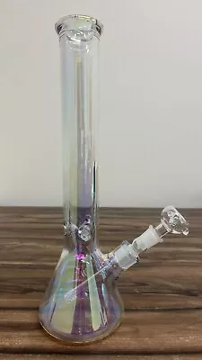 16'' Heavy 7mm Thick Glass Bong Water Pipe Hookah With Bowl • $37.99