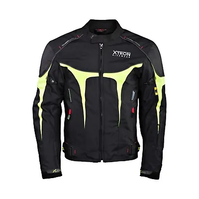 XTRON Mens Textile Waterproof Motorcycle Jacket Motorbike CE Armoured Suit New  • $56.82