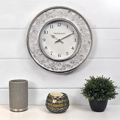 FirsTime & Co. Arabesque Mosaic Wall Clock White 10.25 X 2 X 10.25 (00242) • $50.26