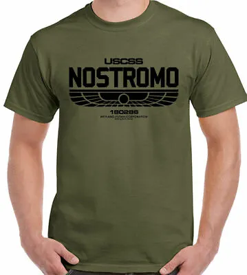 NEW Nostromo T-Shirt 180286 Mens Alien Film Movie USCSS Weyland Yutani Sci Fi • £12.95