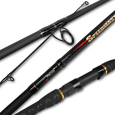 Surf Spinning Rod 2PC/4PC Solid Carbon Fiber Travel Fishing Pole 9/10/11/12/15FT • $117.59