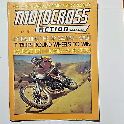 Motocross Action Magazine OCTOBER 1973 Carlsbad World MX 125cc Honda Vs. Penton • $29.95
