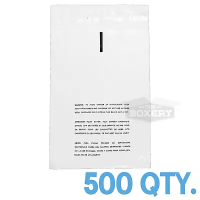 500 9x12 Self Seal Suffocation Warning Clear Poly Bags 1.5 Mil Free Shipping • $29.49