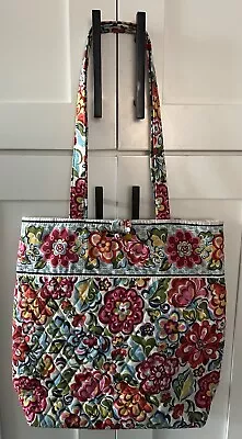 Vera Bradley Large Quilted Toggle Tote In The Hope Garden Pink Floral Purse • $22.50