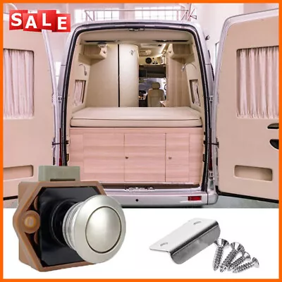 Push Button Catch Lock Cupboard Door Motorhome Cabinet Camper Caravan Latch Knob • £4.40