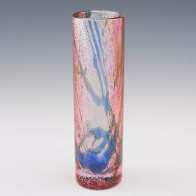 Okra Studio Glass Cylinder Vase C1990 • £72.50