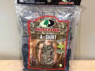 Mossy Oak A-Shirt 2-Pack Break Up Country Black And Camo Men’s • $8.49