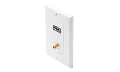 Steren HDMI + 1-F81 Decorator Wall Plate White • $8.99