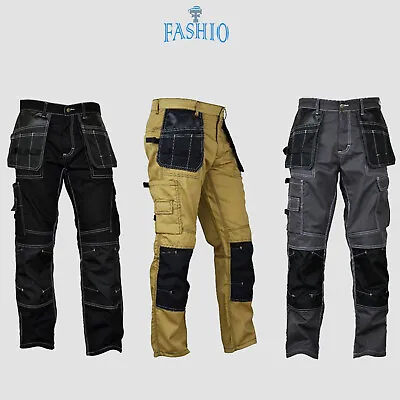 Mens Construction Cordura Knee Reinforcement Workwear Trousers Utility Work Pant • $31.25