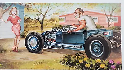 Out Of Print Signed Keith WEESNER 1929 Ford Hot Rod Roadster Vtg Flathead V8 Old • $136.76