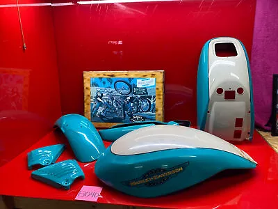 $1012.50 • Buy Harley Vrod Paint Set Fender Rear Front Tank Cover Side Shrouds Teal Pearl Tins