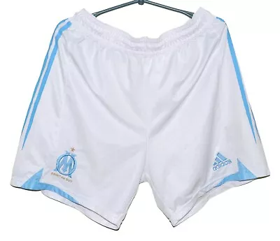 Olympique Marseille Football Shorts Jersey Adidas Size L Adult • $16.19