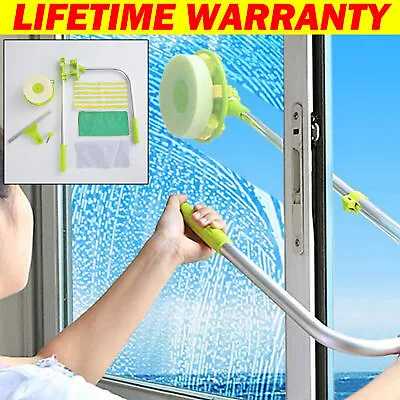£15.50 • Buy Extendable Telescopic Window Cleaner Glass Cleaning Kit Pole Long With Squeegee