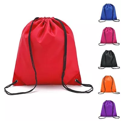 $3.07 • Buy 1PC Drawstring Rope Backpack Waterproof Hiking Travel Pouch Casual Shopping Bag