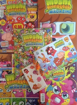 £30 • Buy Moshi Monsters 5 X Clean Magazines, 3 X Figures, Plus Stickers