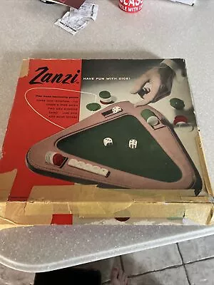 Vintage ZANZI Dice Table Top Game  Dice Gambling Game 1950’s • $12