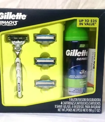 Gillette® Mach3 Turbo Razor Gift Pack New / Great Deal... • $42.73