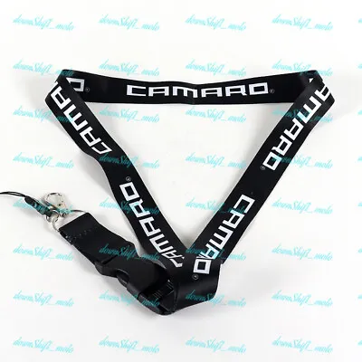 New For Chevrolet Camaro Black RS SS Z28 Lanyard Neck Keychain Quick Release • $7.50