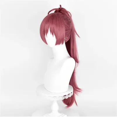 Puella Magi Madoka Magica Cosplay Wig Red Long Hair Women Halloween Prop 95cm • $38.97