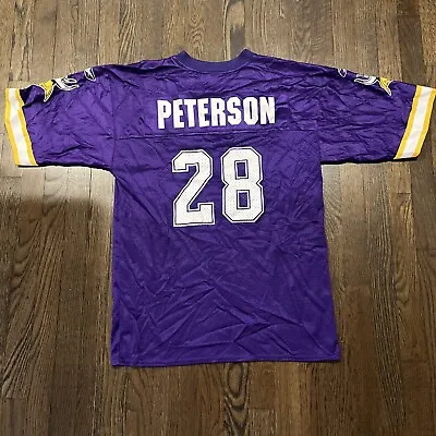 Minnesota Vikings Adrian Peterson Jersey Mens Size Medium Reebok Purple • $12.29