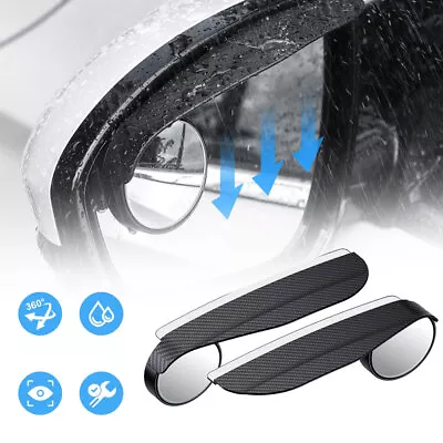 Car Parts Rearview Mirror Rain Eyebrow Visor Carbon Fiber Rain Cover Accessories • $8.89