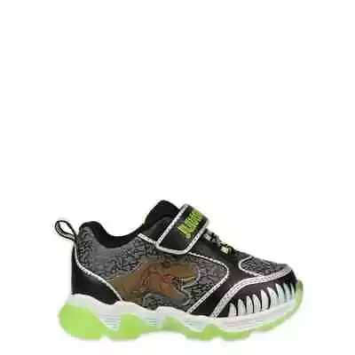 Jurassic World By Universal Boys Toddler Athletic Light-up Green Sneakers Size 7 • $24.99