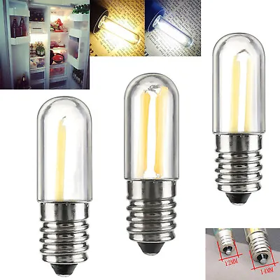 Dimmable Mini LED Fridge Light E14 AC 220 V E12 110V Filament COB Bulbs 1W 2W 4W • $2.30