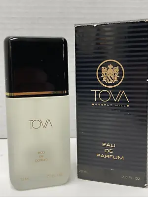 Vtg Tova Perfume Beverly Hills Original -Eau De Parfum 2.5 Fl. Oz. Frosted RARE! • $200