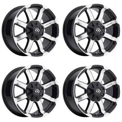 Set 4 16  Vision 413 Valor Gloss Black Machined Face Wheels 16x6.5 6x130 45mm • $576