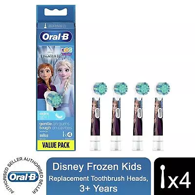 Oral-B Kids Replacement Toothbrush Heads Disney Frozen 3+ Years Pack Of 4 • £11.49