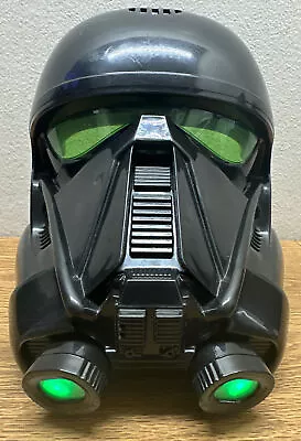 Star Wars Stormtrooper Voice Changer Helmet Black Mask Light Up Tie Fighter • $36.24