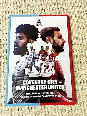 Coventry City V Manchester United FA Cup Semi Final Official Programme • £4.99