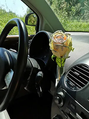 VOLKSWAGEN Bug New Beetle Interior Console Dashboard Flower SHINE WHITE ROSE • $8.99