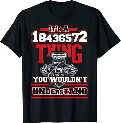$17.99 • Buy Funny V8 Engine Firing Order 18436572 T-Shirt For Car Guys Size S-5XL