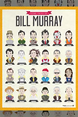 Faces Of Bill Murray By Hugo Hernandez Ltd Edition X/65 Poster Print MINT Art • $95