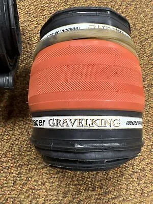 2 Panaracer Gravel King Orange Tubeless Tire 700 X 35C • $100